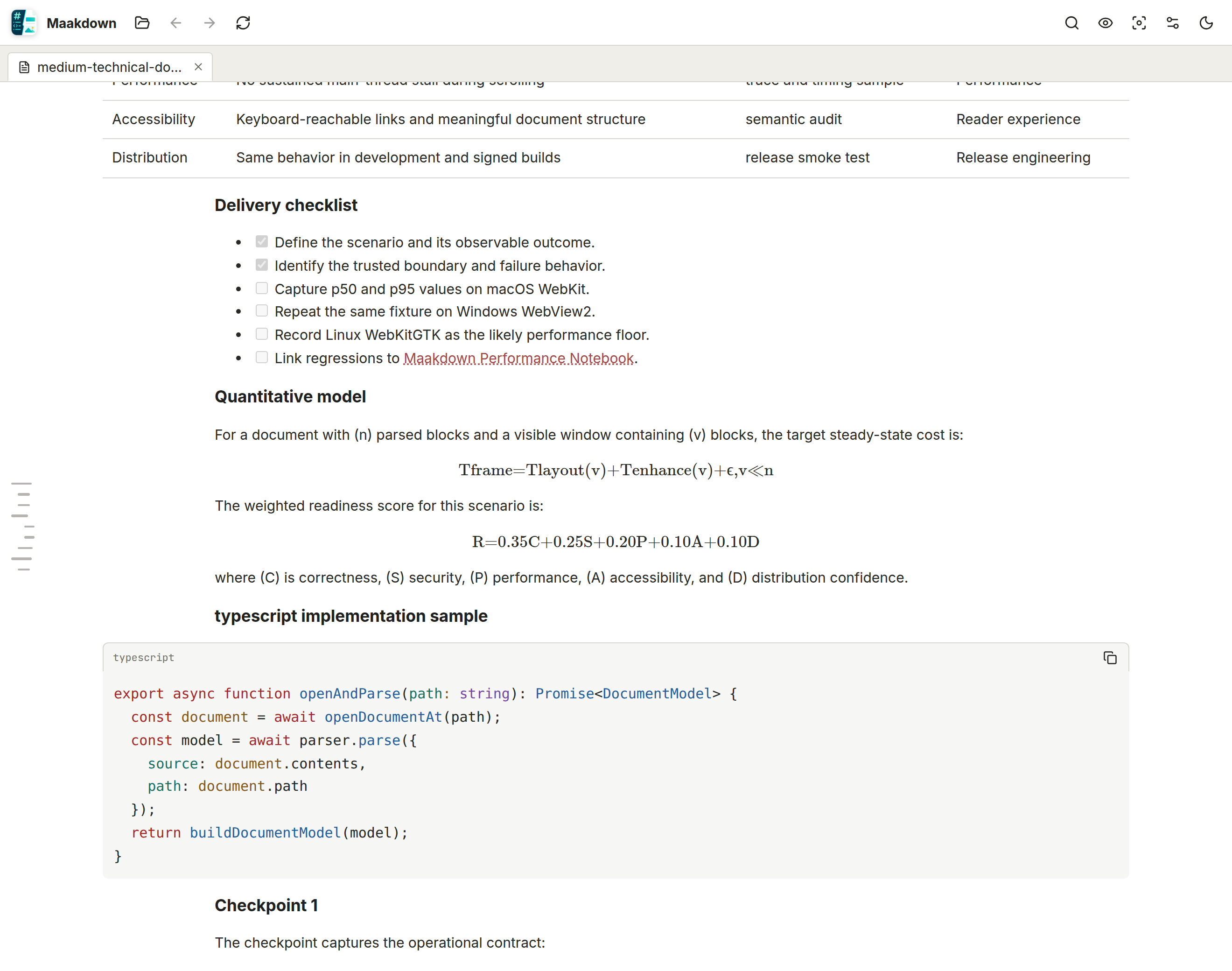 Syntax-highlighted code and KaTeX math